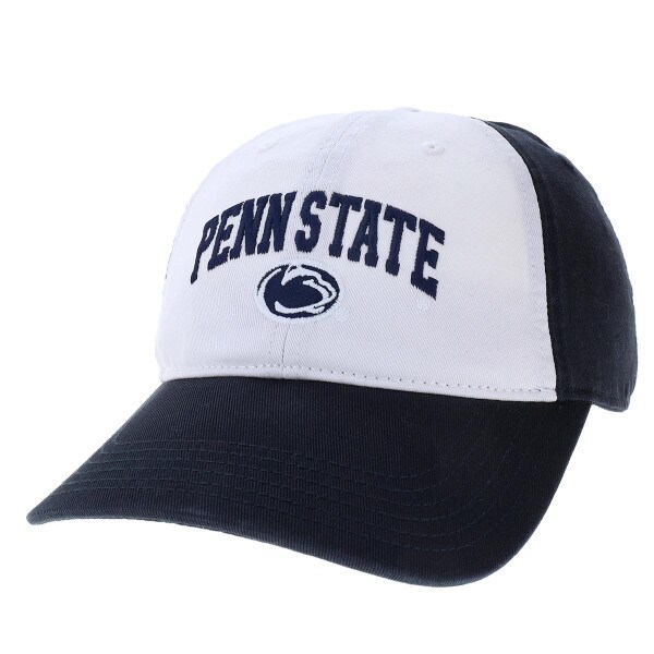 navy hat white front panels with embroidered Penn State above Athletic Logo